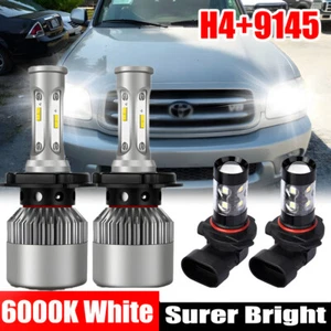 For Toyota Sequoia 2001-2007 -4pc Combo 8000K LED Headlight Bulb + Fog Light Kit - Picture 1 of 18