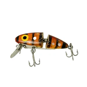 Vintage Rocky Jr Jointed Minnow Angelköder Fliegenrute JAPAN orange schwarz gestreift - Bild 1 von 9