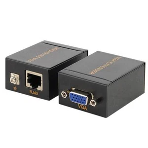 1 Pair 60m VGA Signal Network to Lan Extender Ethernet Transmitter Receiver - Afbeelding 1 van 8