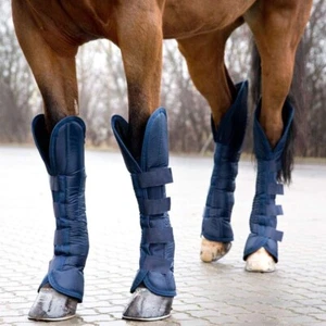HORZE - Horse Shipping Boots - Color: Peacot Blue - Set Of 4 - Picture 1 of 11