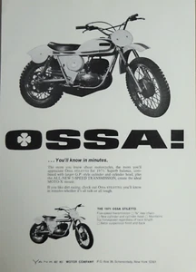 1971 OSSA Stiletto Motorcycle Print Ad - Picture 1 of 1