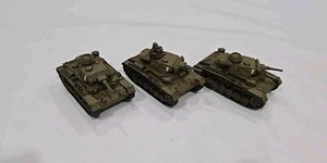 3 X Flames of War German Dak Panzer III J Quality Painted FOW Battlegroup 15mm - Picture 1 of 7