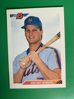 1992 Bowman Jeromy Burnitz #189 New York Mets - Image 1 of 2