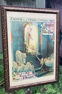 1904 Original Stone Litho Poster "Le Jongleur de Notre Dame" Georges Rochegrosse - Picture 1 of 19