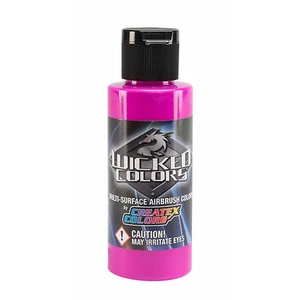Createx Wicked Colors W021 Fluorescent Raspberry 2oz. water-based paint - Picture 1 of 3