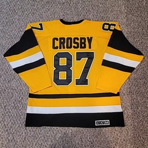 Sidney Crosby Pittsburgh Penguins Jersey Size 50 Medium 43"-45" chest VTG Hockey - Picture 1 of 7