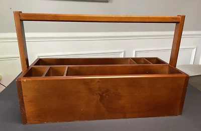 Caja de herramientas de lector de madera maciza Levenger organizadora de escritorio portátil RARO de colección Foto 1 de 4