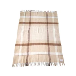 Manta de Colección 100% Acrílico Lap Afghan Plaid Flecos Hecha en Italia RN 35546 - Imagen 1 de 13