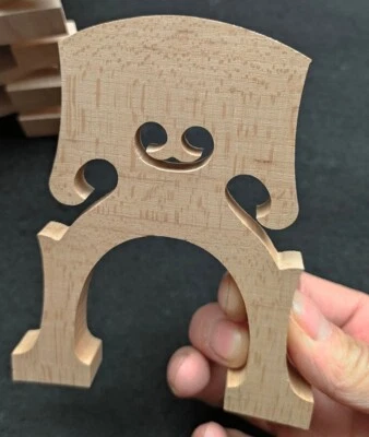 10pcs Aged Maple Wood 1/4 Cello bridge, Belgian Style Cello Bridge - Image 1 of 4