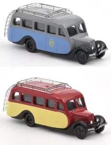 Set of 2 Citroën U23 autocar 1/87 Ho NOREV model Bus Car 191099 - Picture 1 of 6