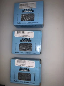 (3) X CELL FASTENERS Siding Deck Nails Screws Spiral 3-In. 10D, 1-Lb. Box - Picture 1 of 3
