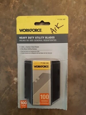  WORKFORCE HEAVY DUTY UTILITY BLADES  "ALL PURPOSE" 100 COUNT - Image 1 of 3