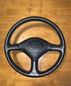 JDM OEM Toyota AE101 Corolla Levin Sprinter Trueno Black Urethane Steering Wheel - Foto 1 di 6