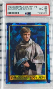 2023 Topps Chrome Sapphire ROTJ 40th Luke Skywalker PSA 10 Gem Mint #136 - Picture 1 of 2