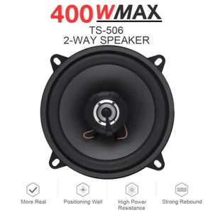 1 Piece 5 Inch 400W Max 2-Way Car HiFi Coaxial Speaker Full Range Round Tweeter - Picture 1 of 11