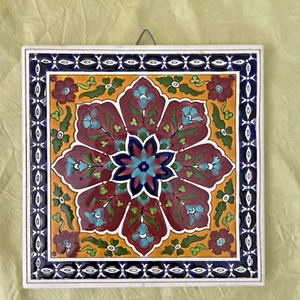 Azulejo de arte de pared griego de cerámica hecho a mano por Smaltotechniki Moschato Grecia - Imagen 1 de 10