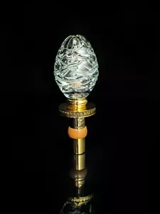 Faberge klar geätzter Kristall Flaschenstopper - Bild 1 von 12