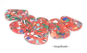 MATRIZ TURQUESA PIEDRA PRECIOSA MOSAICO ROJO CUENTAS SUELTAS GRADUADO CONJUNTO 5 CUENTAS - Imagen 1 de 1