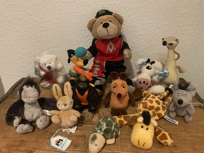 Stofftier Sammlung - 12 Stück Plüsch - Jellycat Hase, Expo, Diddl, Maus, Cola, - Bild 1 von 4