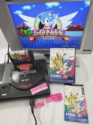 Sonic the Hedgehog 1 AUTHENTIC Mega Drive COMPLETE Japanese Japan 1991 hedge hog - Image 1 of 4