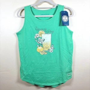 Canotta donna Life is Good frantoio verde medio spremere il giorno limonata nuova con etichetta - Foto 1 di 6