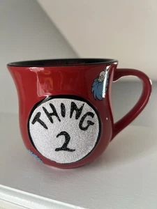 Universal Studios Dr. Seuss Thing 2 Red Ceramic Coffee Mug Large - Picture 1 of 14