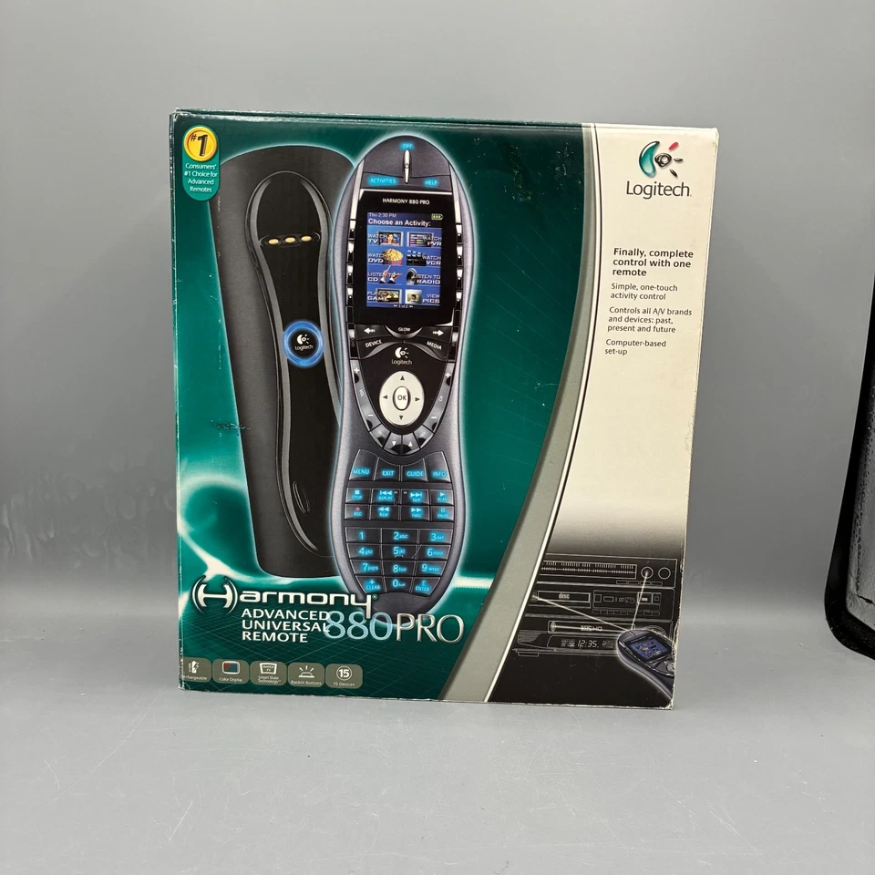 Logitech Harmony 880 Advanced Universal Remote Control Black New in Box - Image 1 of 4