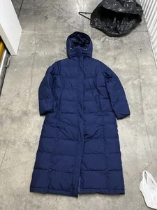 LL Bean 3/4 Length Down Parka Puffer Coat XL Navy - Picture 1 of 6