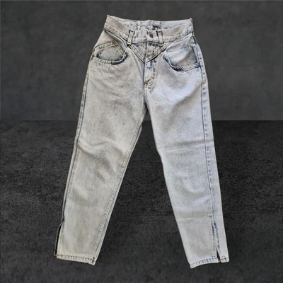 Lee Jeans Niñas Talla 12R 23"x22" Blanqueado Cónico Tobillo Cremallera De Colección Hecho en EE. UU. Foto 1 de 4