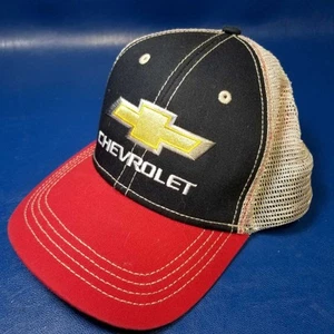 Chevrolet logo embroiedered hat red white blue mech adjustable 4 panel cap - Picture 1 of 9