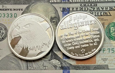 Silver Eagle ROUND, Roll of 20 BU 1oz Coins in Unopened Mint Tube READ - Image 1 of 2