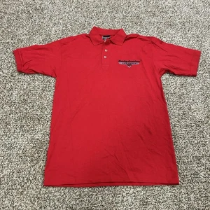Harley Davidson Cafe Las Vegas Polo Shirt Men’s Medium Red Motorcycle - Picture 1 of 7