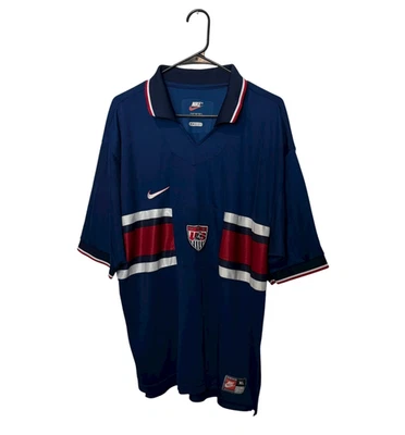 Vintage Nike United States Soccer Jersey Mens XL Blue 1995-1995 Away Football - Image 1 of 4