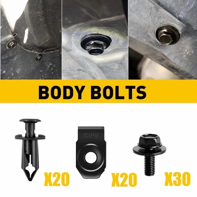 Pernos de carrocería y clips de tuerca en U para Nissan - Protector protector contra salpicaduras bajo cubierta del motor M6 Foto 1 de 4