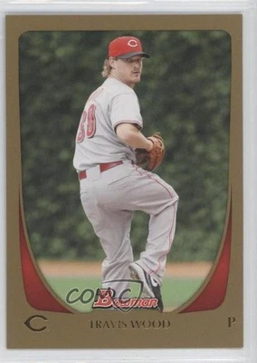 2011 Bowman Gold Travis Wood #84 - Image 1 of 2