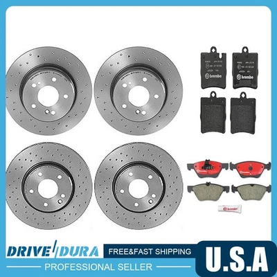 For 1999-2002 Mercedes-Benz E320 Front Rear Disc Brake Pad Set Disc Brake Rotor - Image 1 of 4