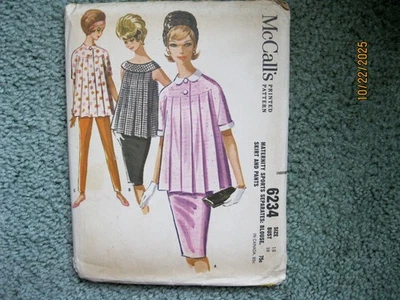Vintage McCall's 6234 maternity blouse, skirt and pants Size 18, bust 38 UNCUT - Image 1 of 3