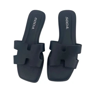 Soda Damen-Slipper Freizeit Größe 7,5 schwarz - Bild 1 von 7