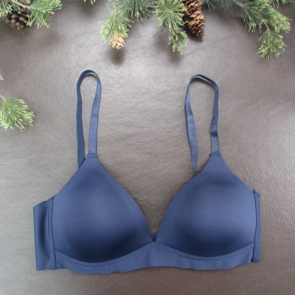 Sujetador Catherine Malandrino 34C Azul Acolchado Inalámbrico Cierre Ajustable Espalda Foto 1 de 4