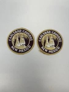 CARLSBAD CAVERNS New Mexico Vintage Caving Souvenir Round Embroidered Patch - Picture 1 of 3