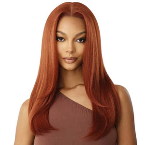 Outre 5x5 Lace Closure Human Hair Blend HD Lace Front Wig - HHB-NATURAL YAKI 22 - Picture 1 of 7
