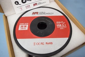 Hall Research CUSB3-AP30 30m / 165ft   USB 3.0 / USB 3.1  Active Optical Cable - Picture 1 of 3