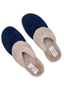 Pantofole Ciabatte Sabot donna in Velluto con Pelliccia Ecologica Antiscivolo - Imagen 1 de 10