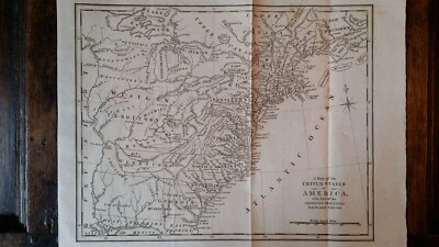 1796 ORIGINAL ANTIQUE COPPERPLATE MAP - A MAP OF THE UNITED STATES OF AMERICA - Image 1 of 4