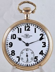Ball Hamilton 999P 16s 21 Jewel Railroad Pocketwatch NICE!
