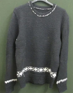 Jersey mujer negro/lana blanco talla 40/42 - Imagen 1 de 2