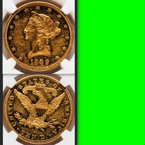 1899 NGC PR58 Dazzling PROOF  $10,750-CU  Gorgeous Choice GOLD Liberty $10 Eagle Cover