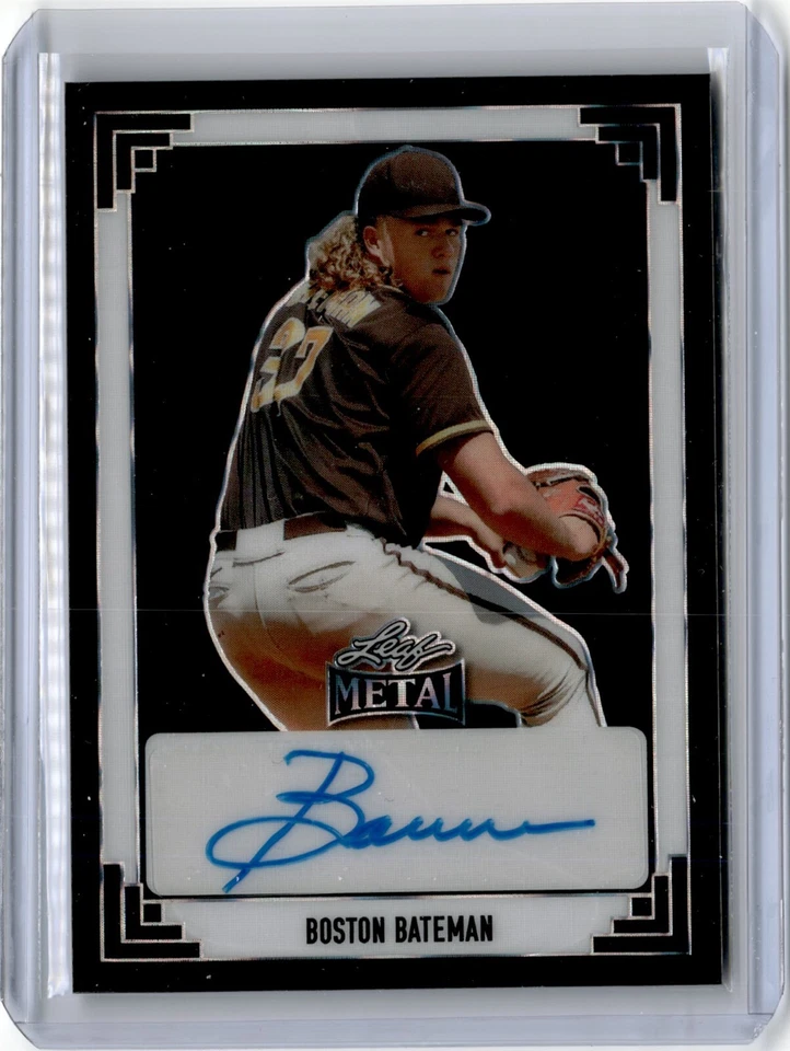 2024 Leaf Metal 1991 Lava Black Boston Bateman Auto 1/3 (B43) Padres - Image 1 of 2