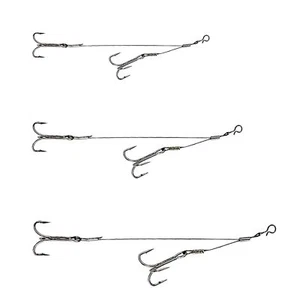 3 Stk Stinger Systeme Gr. 1/0 2/0 3/0 Angsthaken Raubfisch Vorfach Stahlvorfach - Bild 1 von 1