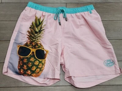 Jockey Men's Swim Pink Trunks. Sz Xl. Drawstrings, Hawaiian, Liner, Zip Pocket - Image 1 of 4